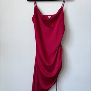 NWT Garage Asymmetical Ruched Mini Dress